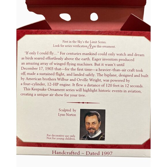Hallmark Keepsake 1997 The Flight At Kitty Hawk Ornament - Picture 3 of 11